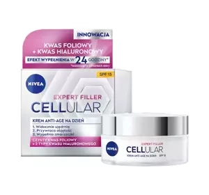 NIVEA HYALURON CELLULAR FILLER ЗМІЦНЮВАЛЬНИЙ КРЕМ ПРОТИ ЗМОРШОК НА ДЕНЬ SPF15 50МЛ