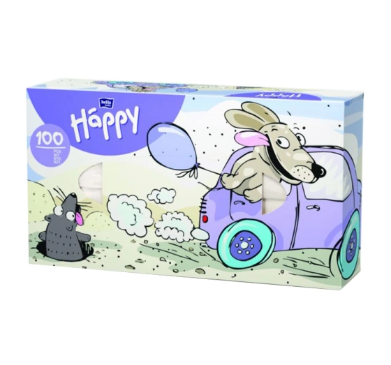 Bella Baby Happy бумажные салфетки в коробке 100 штук