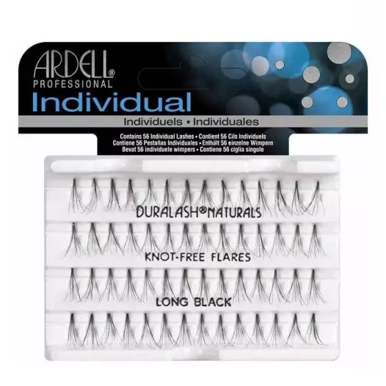 ARDELL INDIVIDUAL ПУЧКИ РЕСНИЦ БЕЗУЗЕЛКОВЫЕ  LONG BLACK 56 ШТУК