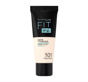 MAYBELLINE FIT ME МАТУЮЧИЙ ТОНАЛЬНИЙ ЗАСІБ 101 TRUE IVORY 30МЛ
