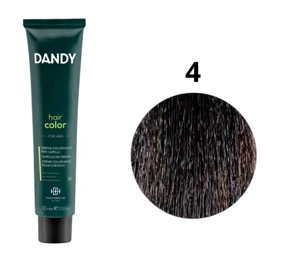 Натисніть на картинку, щоб її збільшити Dandy Hair Color For Men крем-фарба 4 Medium Brown 60 мл