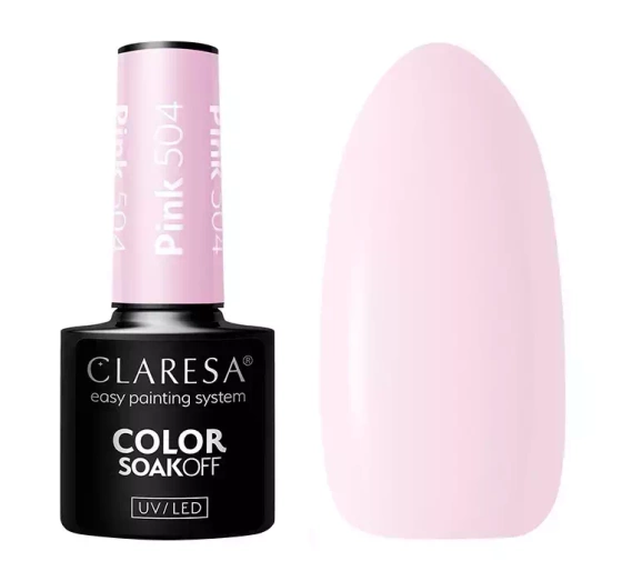 Натисніть на картинку, щоб її збільшити CLARESA SOAK OFF ГЕЛЬ-ЛАК PINK 504 5Г