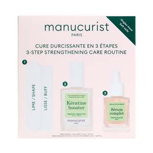 Manucurist 3-Step Strengthening Care Routine — зміцнюючий набір для догляду за м’якими та пошкодженими нігтями