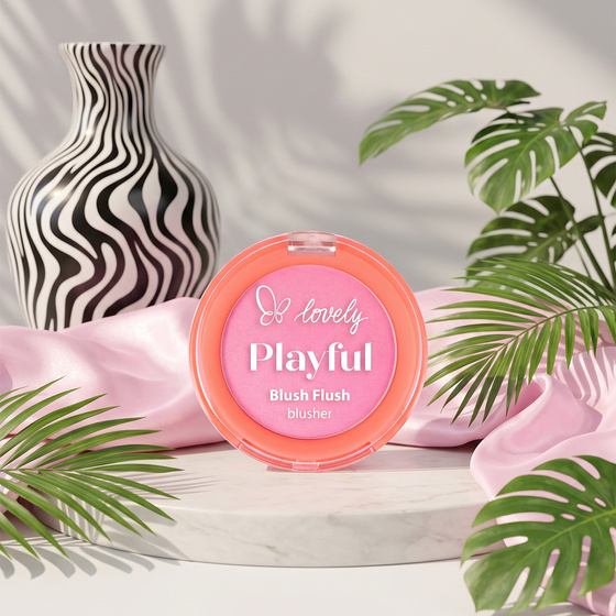 Lovely Playful Blush Flush кремово-пудрові рум’яна 01 Girly 7 г