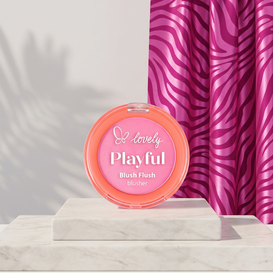 Lovely Playful Blush Flush кремово-пудровые румяна 01 Girly 7 г
