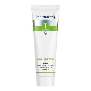 PHARMACERIS T SEBO MOISTATIC УВЛАЖНЯЮЩЕ-УСПОКАИВАЮЩИЙ КРЕМ ДЛЯ ЛИЦА SPF 50 50МЛ