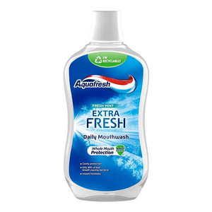 AQUAFRESH TRIPLE PROTECTION FRESH & MINTY ОПОЛІСКУВАЧ РОТОВОЇ ПОРОЖНИНИ 500МЛ