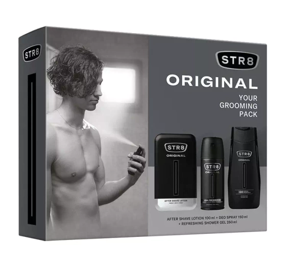 STR8 ORIGINAL ОДЕКОЛОН 100МЛ + ДЕЗОДОРАНТ 150МЛ + ГЕЛЬ ДЛЯ ДУШУ 250МЛ