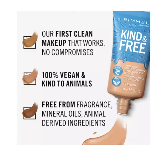 RIMMEL KIND & FREE ТОНАЛЬНИЙ ЗАСІБ 103 TRUE IVORY 30МЛ