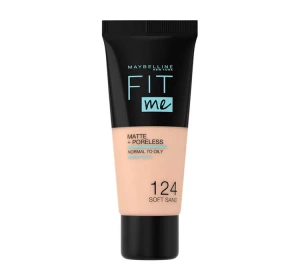 MAYBELLINE FIT ME МАТИРУЮЩЕЕ ТОНАЛЬНОЕ СРЕДСТВО 124 SOFT SAN