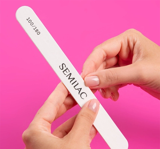 SEMILAC ДЕРЕВЯННАЯ ПИЛОЧКА БЕЛАЯ 100/180 QUALITY