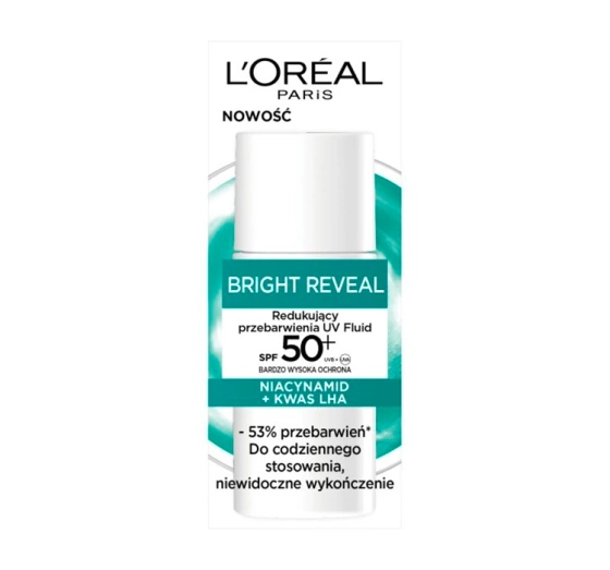 L'ORÉAL PARIS BRIGHT REVEAL ФЛЮИД ДЛЯ ЛИЦА ПРОТИВ ПИГМЕНТАЦИИ SPF 50+ 50МЛ