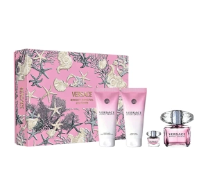 Versace Bright Crystal туалетна вода 90 мл + 5 мл + гель для душу 100 мл + бальзам для тіла 100 мл
