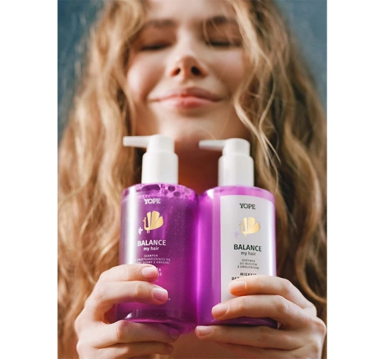 YOPE BOUNCE MY HAIR BALANCE ШАМПУНЬ ДЛЯ ЖИРНОЙ КОЖИ ГОЛОВЫ С КИСЛОТАМИ 300МЛ