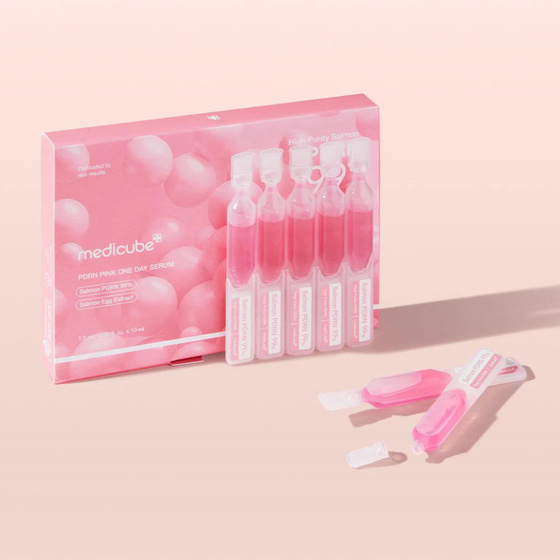 Натисніть на картинку, щоб її збільшити Medicube PDRN Pink One Day зволожуюча сироватка для обличчя з колагеном і PDRN 10 х 1,5 мл