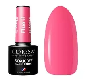 CLARESA SOAK OFF ГЕЛЬ-ЛАК FLUO 8 5МЛ