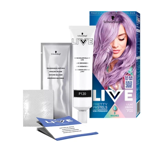 Нажмите на картинку, чтобы ее увеличить SCHWARZKOPF LIVE ULTRA BRIGHTS PRETTY PASTELS КРАСКА ДЛЯ ВОЛОС СРЕДНЕЙ УСТОЙЧИВОСТИ L120 LILAC CRUSH