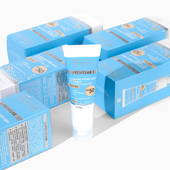Bielenda Professional Supremelab Hydra Glow захисний гідрокрем для обличчя з тонуючою формулою CC SPF50 40 мл