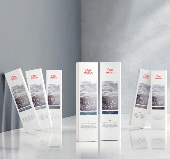 Натисніть на картинку, щоб її збільшити WELLA PROFESSIONALS TRUE GREY ФАРБА ДЛЯ ТОНУВАННЯ СИВОГО ВОЛОССЯ STEEL GLOW MEDIUM 60МЛ