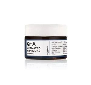 Q+A ОЧИЩАЮЩАЯ МАСКА ДЛЯ ЛИЦА С АКТИВИРОВАННЫМ УГЛЕМ 50Г