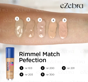 RIMMEL ТОНАЛЬНЫЙ КРЕМ MATCH PERFECTION NR 103 НОВАЯ ВЕРСИЯ