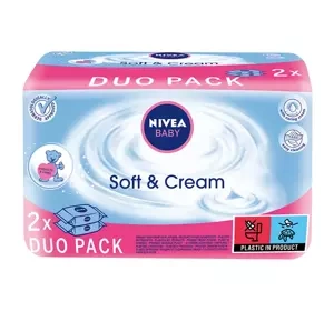 NIVEA BABY DUO PACK СЕРВЕТКИ SOFT&CREAM 2X63