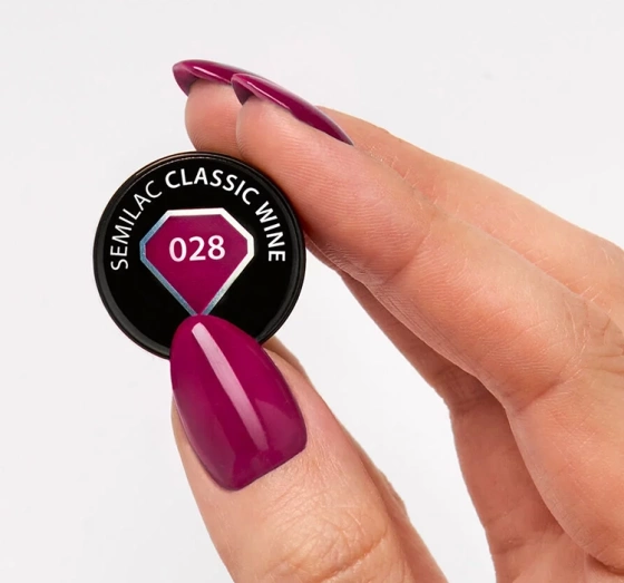 Натисніть на картинку, щоб її збільшити SEMILAC ГІБРИДНИЙ ЛАК УФ CLASSIC WINE 028