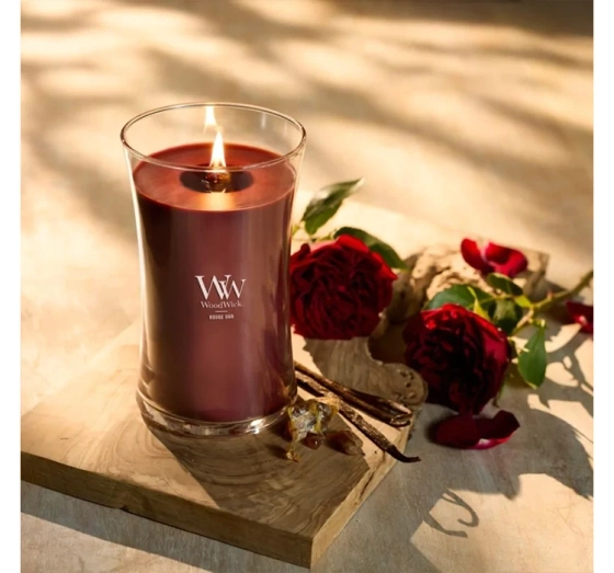 Woodwick Large Jar Candle ароматична свічка Rouge Oud 610 г