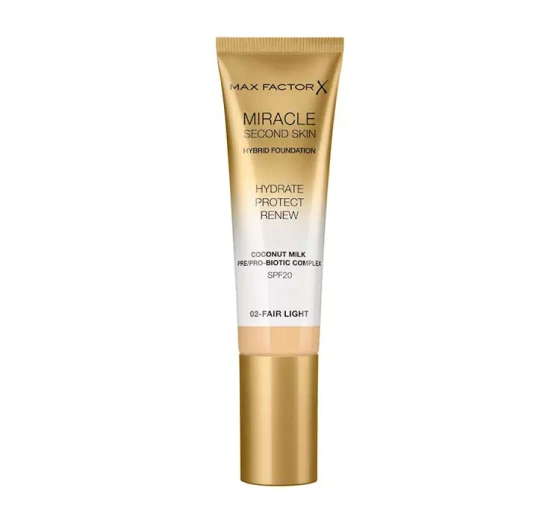 MAX FACTOR MIRACLE SECOND SKIN ТОНАЛЬНИЙ ЗАСІБ 02 FAIR LIGHT 30МЛ