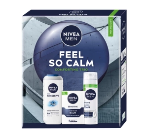 NIVEA MEN Feel So Calm Comforting Trio набор мужской косметики: гель для душа + пена для бритья + бальзам после бритья