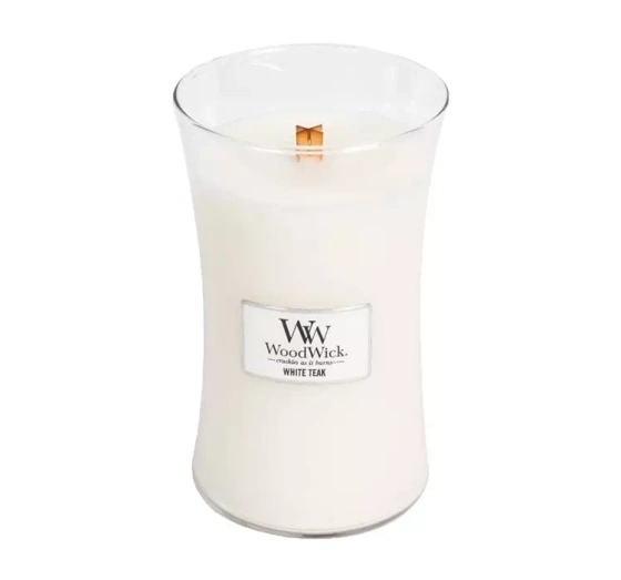 WOODWICK LARGE JAR CANDLE АРОМАТИЧНА СВІЧКА WHITE TEAK 610Г