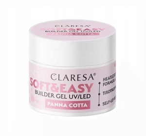 CLARESA SOFT & EASY ГЕЛЬ ДЛЯ НАРОЩУВАННЯ НІГТІВ UV/LED PANNA COTTA 45Г