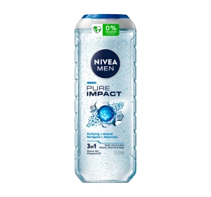 NIVEA MEN PURE IMPACT 3IN1 ГЕЛЬ ДЛЯ ДУША ДЛЯ МУЖЧИН 500МЛ 