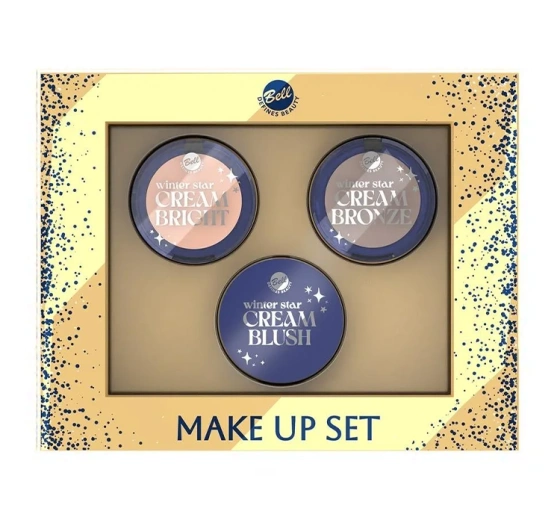 Натисніть на картинку, щоб її збільшити Bell Winter Star Make Up Set рум'яна 4,5 г + бронзер для обличчя 4,6 г + хайлайтер 3,5 г