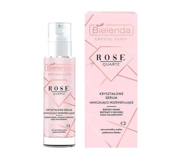 Нажмите на картинку, чтобы ее увеличить BIELENDA CRYSTAL GLOW ROSE QUARTZ УВЛАЖНЯЮЩЕ-ОСВЕТЛЯЮЩАЯ СЫВОРОТКА 30МЛ
