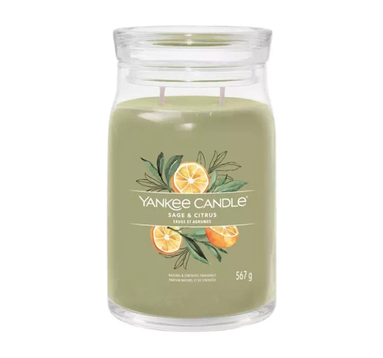 Натисніть на картинку, щоб її збільшити YANKEE CANDLE SIGNATURE АРОМАТИЧНА СВІЧКА SAGE & CITRUS 567Г