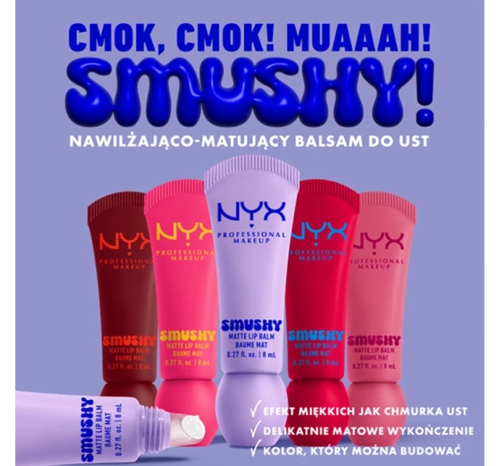 Нажмите на картинку, чтобы ее увеличить NYX Professional Makeup Smushy матовый бальзам для губ 08 Smudge Fudge 8 мл