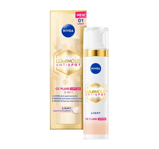NIVEA LUMINOUS630 ANTISPOT КРЕМ CC ПРОТИ ЗНЕБАРВЛЕНЬ 01 LIGHT 40МЛ