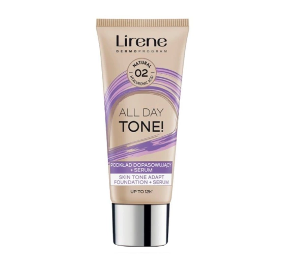 Lirene All Day Tone! тональний крем, який підлаштовується під тон шкіри + сироватка 02 Natural 30 мл