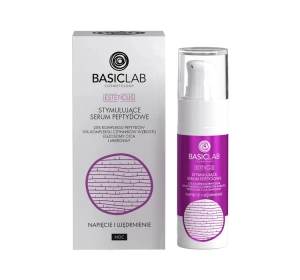 BasicLab Esteticus стимулююча пептидна сироватка для обличчя на ніч 25% пептидний комплекс 30 мл