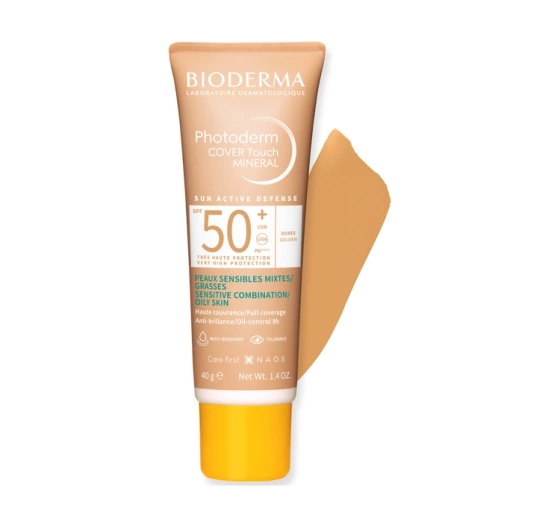 Bioderma Cover Touch Mineral криючий мінеральний тональний засіб з фільтром SPF50+ Golden 40г