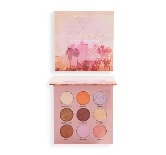 MAKEUP REVOLUTION X MARLEY ПАЛІТРА ТІНЕЙ ДЛЯ ПОВІК HOLLYWOOD SUNSET 5,85Г