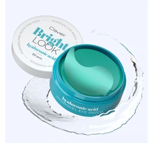 CLAVIER BRIGHT LOOK ГІДРОГЕЛЕВІ ПАТЧІ ПІД ОЧІ HYALURONIC ACID 60 ШТ