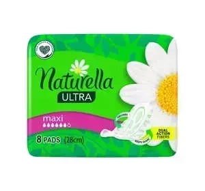 NATURELLA ULTRA MAXI 28 СМ ГИГИЕНИЧЕСКИЕ ПРОКЛАДКИ С КРЫЛЬЦАМИ 8 ШТ
