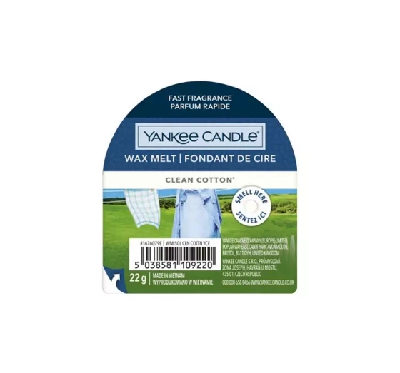 YANKEE CANDLE WAX MELT АРОМАТИЧНИЙ ВІСК CLEAN COTTON 22Г