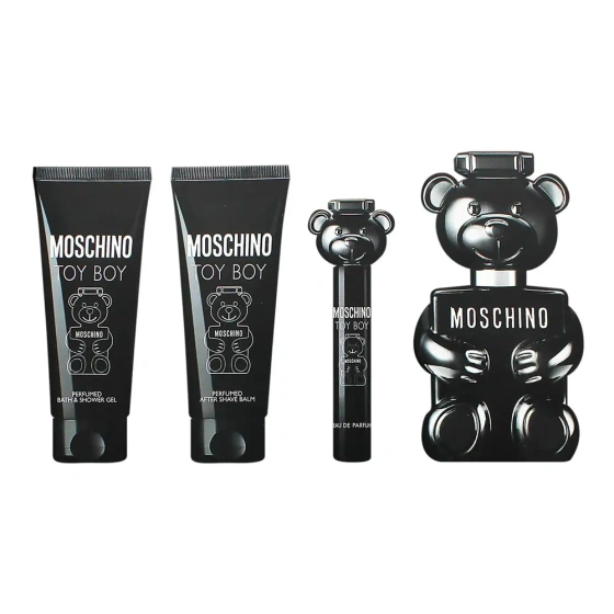 Moschino Toy Boy парфумована вода у спреї 100 мл + 10 мл + бальзам після гоління 100 мл + гель для душу 100 мл 