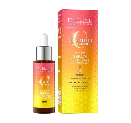 EVELINE VITAMIN C 3X ACTION СИРОВАТКА ПРОТИ ПЕРШИХ ЗМОРШОК 30МЛ