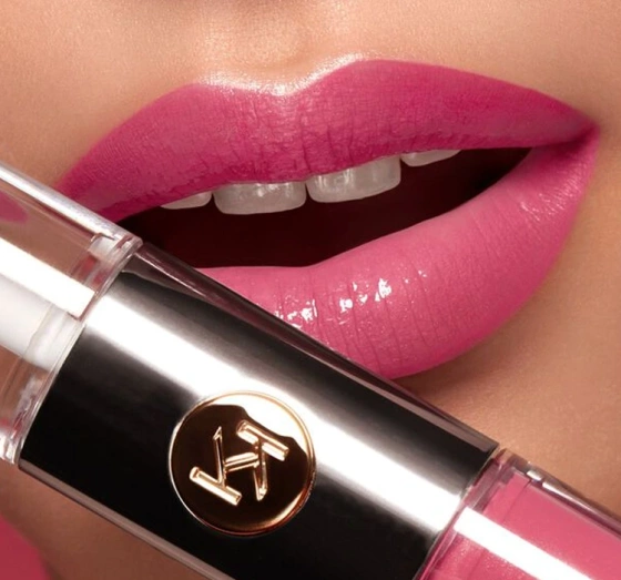 KIKO Milano Unlimited Double Touch двоетапна рідка помада 111 Satin Pink Camellia 2x3мл
