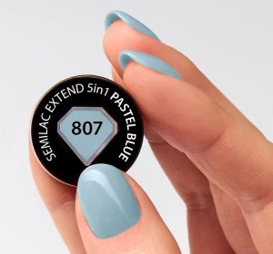 SEMILAC EXTEND 5в1 БАЗА ЛАК ТОП 	807 PASTEL BLUE 7МЛ