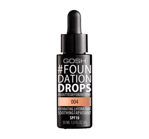 GOSH FOUNDATION DROPS SPF10 ВЕГАНСЬКИЙ ТОНАЛЬНИЙ КРЕМ ДЛЯ ОБЛИЧЧЯ 004 NATURAL 30МЛ